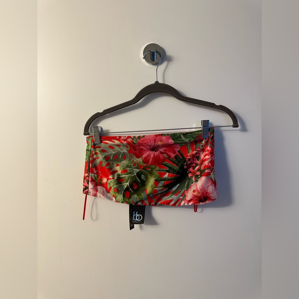 Miss Avenue - Baby Blue - Tropica Top & Pant Set - Floral - M